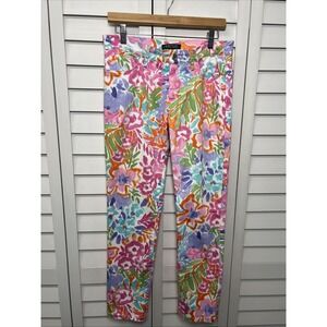 Lauren Ralph Lauren Floral Colorful Straight Leg Stretch Vacation Pants Size 6P